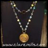 WWI Victory Medal on Square Labradorite