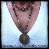 WWI Victory Medal on Square Labradorite
