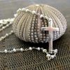 Silver Sideways Cross Necklace (Copy)