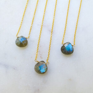 AAA Luna Labradorite Teardrop Necklace