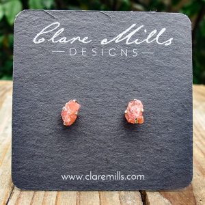 Rhodochrosite Stud Earrings