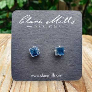 Blue Kyanite Stud Earrings