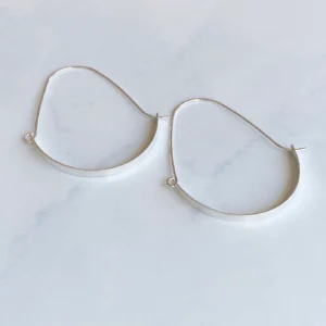 Sterling Silver Swing Hoop Earrings