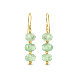 Triple Drop Green Kyanite Dangles